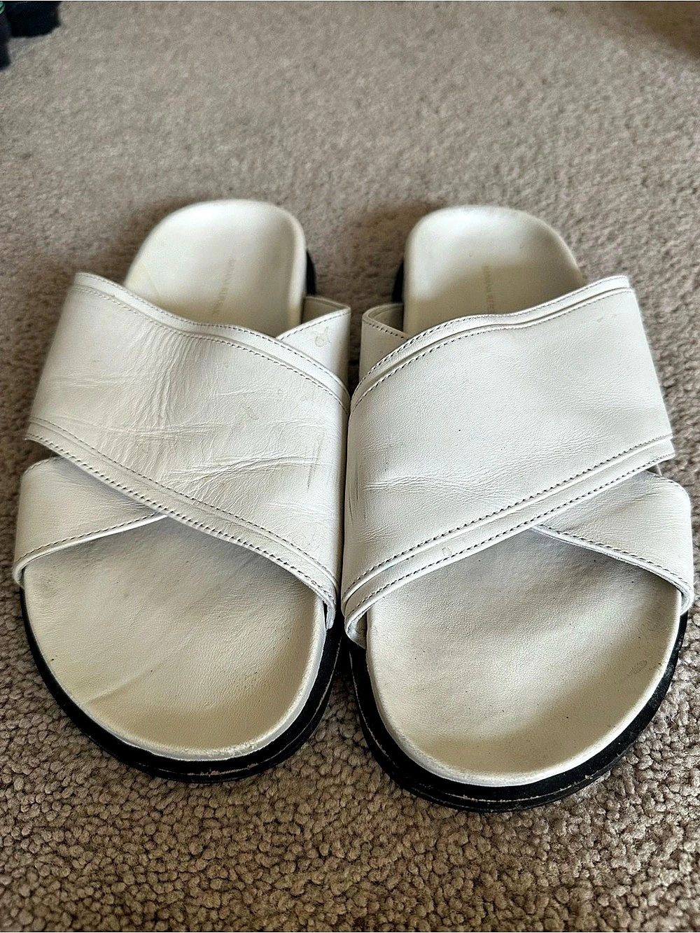 Banana Republic Crossover Slide Sandal White